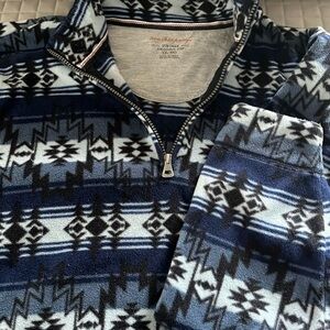 Vintage Blue and Black Nordic Sweater